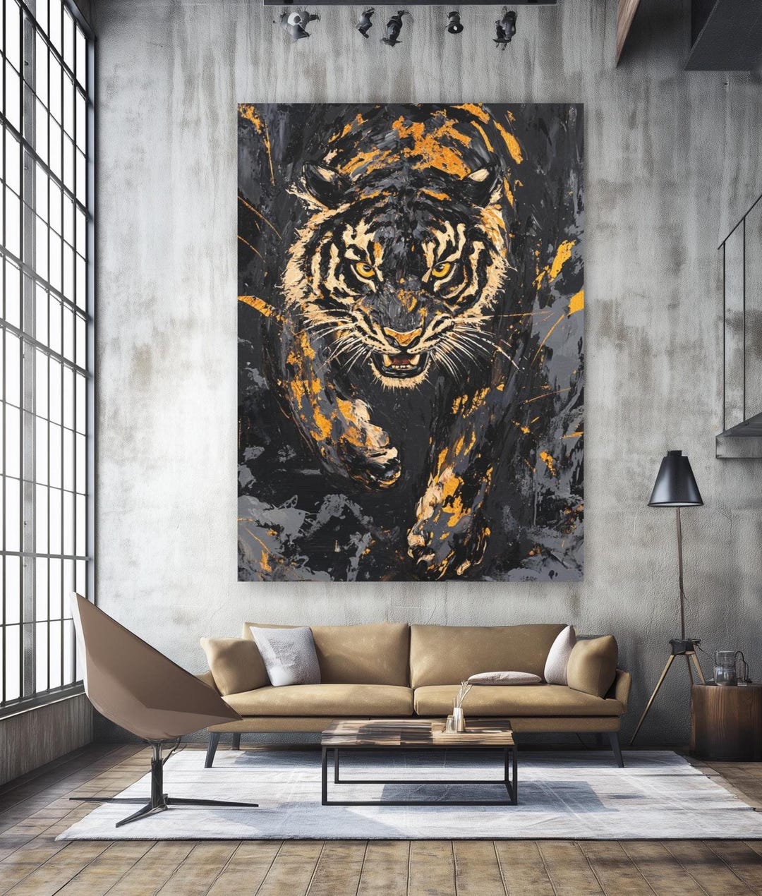Luxury Tiger Wall Art | Bold Jungle Decor Canvas | Powerful Animal ...