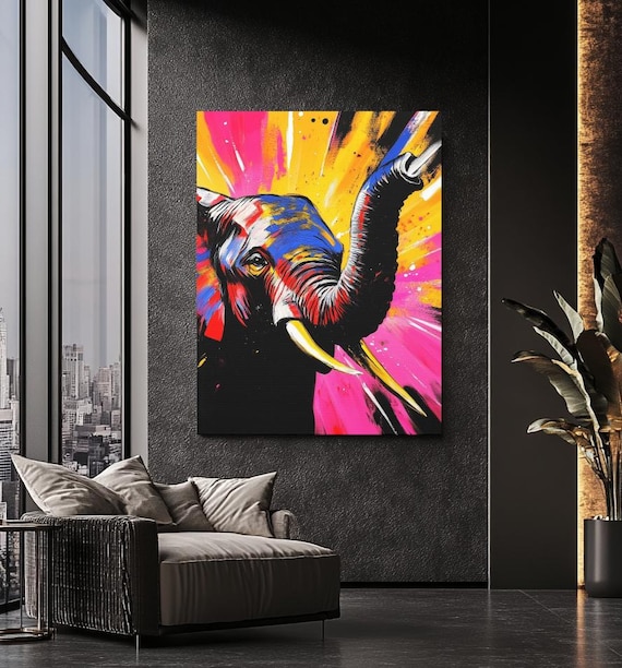 Stampa su tela moderna bambino elefante 100x75 cm XXLdecorazione murale | Leroy Merlin
