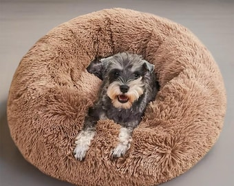 Cama encantadora para perros • Cama para gatos • Cama para mascotas con forma de donut • Sofá para mascotas • Cama lavable para mascotas • Cama para mascotas que evita la ansiedad • Cama para perros de tamaño humano • Cama mullida para mascotas