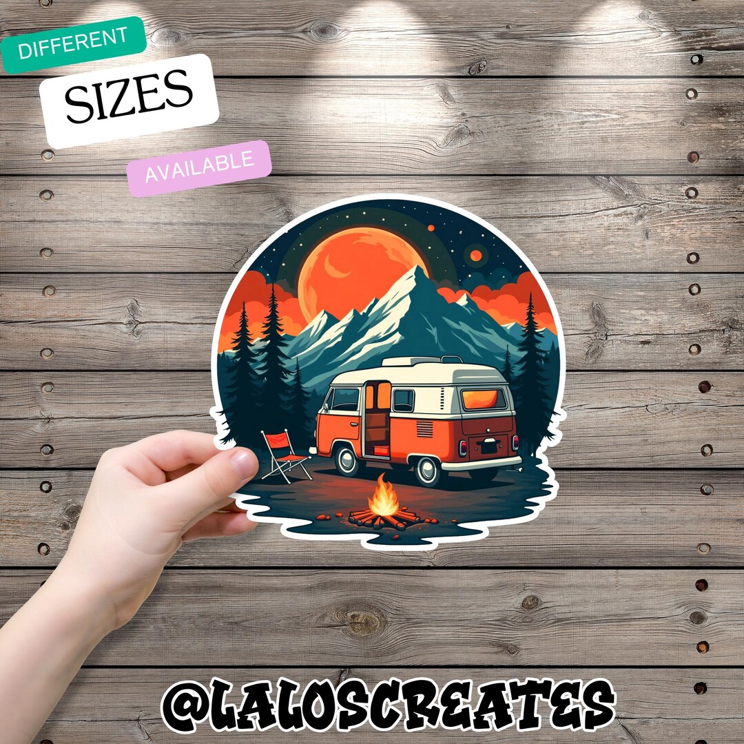 Vintage Camper Van Vinyl Sticker Weather-resistant Camper Decal - Etsy