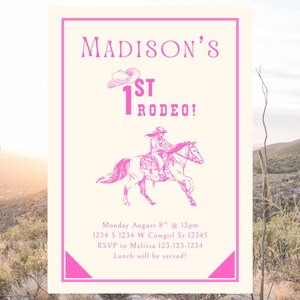 Cowgirls Birthday Invitation