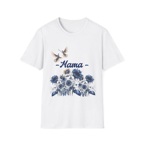 Floral Mama T-Shirt, Softstyle Shirt, Gift for Mom, Mother's Day Gift, Casual Tee, Comfortable Everyday Wear, Summer Top