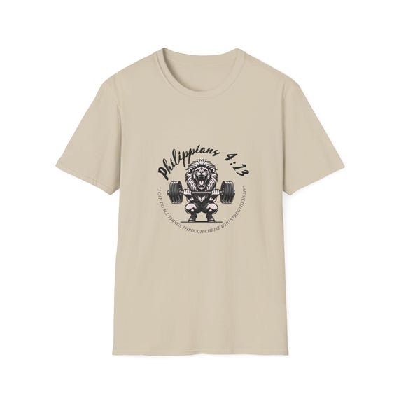 Strength & Faith Tee, Motivational T-Shirt, Christian Apparel, Fitness Shirt, Activewear Gift, Scripture Inspired Clothing