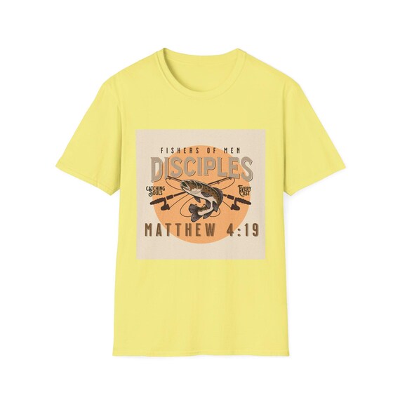 Fishing Disciples T-Shirt, Unisex Softstyle Tee for Adventurous Souls, Bible Verse Apparel, Christian Gifts, Outdoor Wear