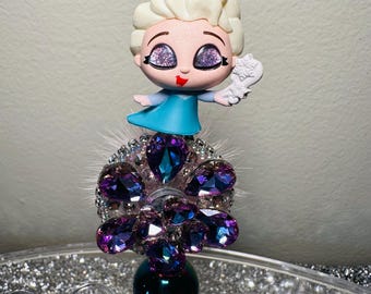 Spinner Elsa from Frozen beaded pen