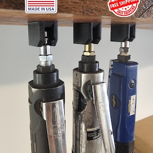 3D Printed Air Tool Holder / Organizer – Type M Air Fitting's - Wall or Under‑Shelf Mount