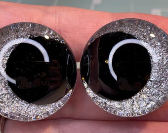 safety eyes, crochet hand painted eyes, 30mm, 35mm, 25mm,20mm, glitter eyes, custom glitter plushie moon eyes, kawaii sinker safety eyes