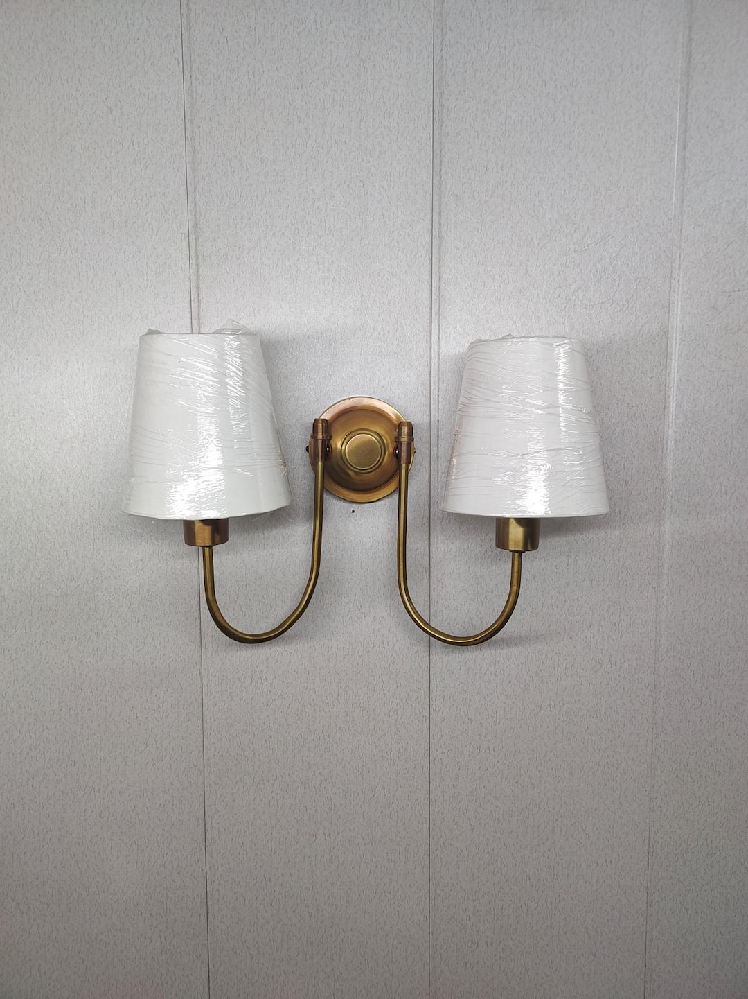 Handmade Lighting Double Arm Wall Sconce