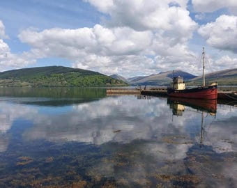 Loch Fyne, Inverary, krajobraz Szkocji, Szkocka sztuka ścienna, zdjęcie Szkocji, krajobraz Szkocji, wydruk Szkocji