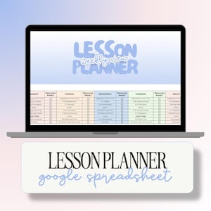 Lesson Planner Google Sheets Template | Teacher Planner Spreadsheet | Term Planner, Weekly Planner, Dashboard & Resource Tracker