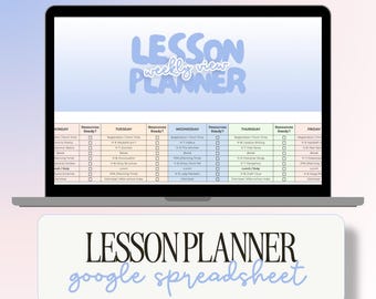授業計画用Googleスプレッドシートテンプレート｜教師用プランナースプレッドシート｜学期プランナー、週間プランナー、ダッシュボード、リソーストラッカー