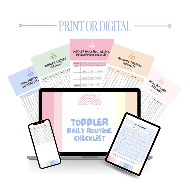 Daily Routine Tablet Kids Routine Chart for Busy Moms | Daily Routine Checklist| Visual ...