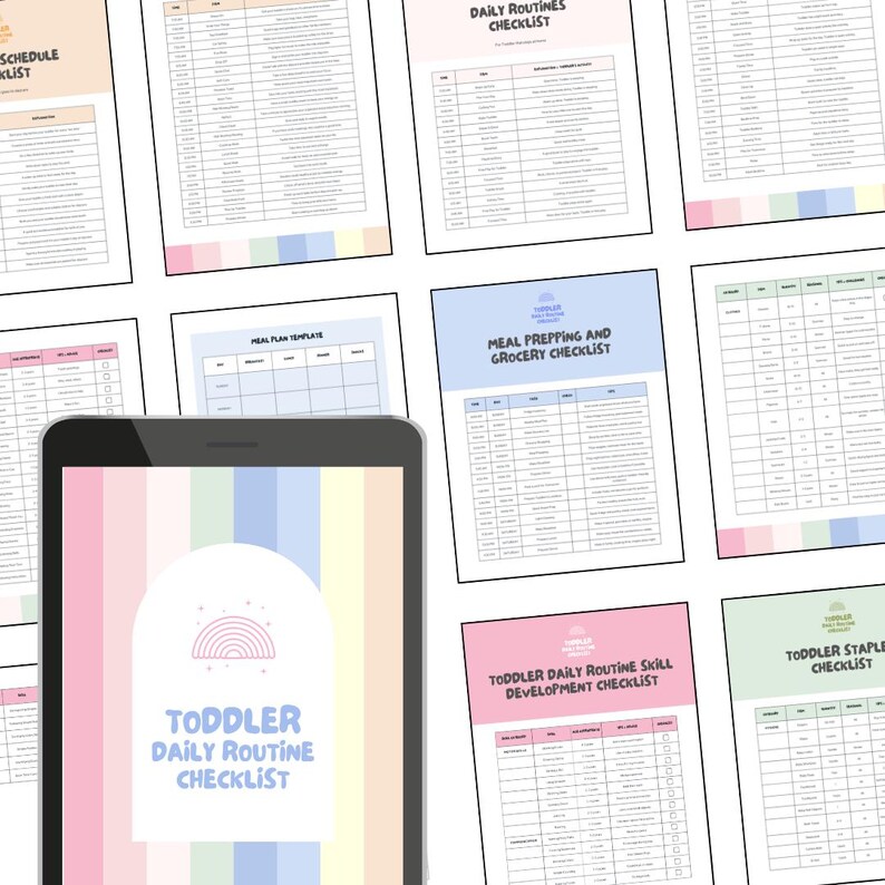 Kids Routine Chart for Busy Moms | Daily Routine Checklist| Visual ...
