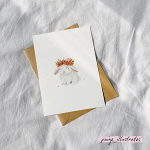 Rowena le lapin, Cartes de voeux, Cartes de voeux, Cartes de voeux animaux, Cartes de voeux mignonnes, Cartes pour elle, Cartes pour lui