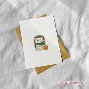 Cartes de voeux Hector le hérisson, Cartes de voeux, Cartes de voeux animaux, Cartes de voeux mignonnes, Cartes pour elle, Cartes pour lui