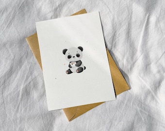 Pablo the Panda Greeting Card, Greeting Cards, Animal Greeting Cards, Cute Greeting Cards, Cards for Her, Cards for Him