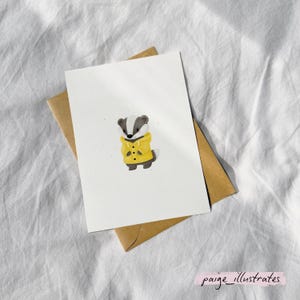 Barry the Badger Grußkarte, Grußkarten, Tier Grußkarten, Niedliche Grußkarten, Karten für Sie, Karten für Ihn