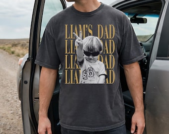 Custom Dad Vintage Photo Shirt, Personalized Fathers Day Shirt With Kids Photo, Funny Dad Shirt, Best Dad Ever Shirt, New Dad Gift