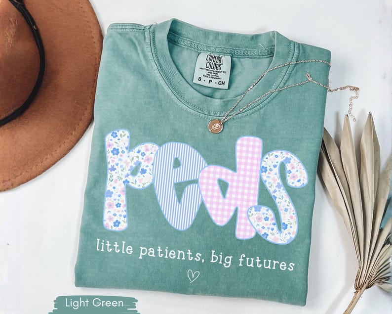 Comfort Colors® Pediatric Nurse Shirt, Cute Peds Nurse Tee, Pediatrician Gift Idea, PICU Nurse Appreciation Tee, Future Pediatric Crew Shirt image 2