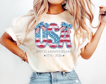 Comfort Colors® Faux Patchwork  USA Shirt, United States Shirt, 4th of July Shirt, Floral Patriotic Shirt, USA Shirt, American Flag Shirt