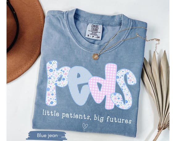 Comfort Colors® Pediatric Nurse Shirt, Cute Peds Nurse Tee, Pediatrician Gift Idea, PICU Nurse Appreciation Top, Future Pediatric Crew Shirt