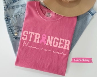Cancer Shirt, Stronger Than Cancer, Cancer Survivor TShirt, Cancer Warrior T-Shirt, Breast Cancer Shirt, Cancer Tee, Cancer Awareness