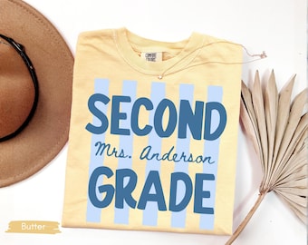 Custom Teacher Last Name Shirt, Second Grade Teacher shirt, Back To School, Teacher Appreciation Gift Team Teacher Shirt, Cute Teacher Gift
