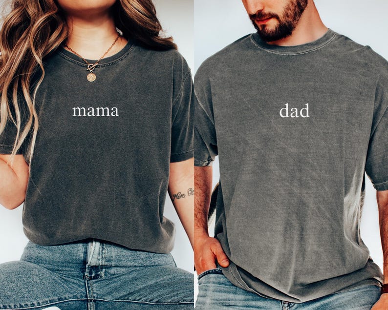 Comfort Colors® Matching Mom and Dad Shirts, Personalized Dad Tshirt ...