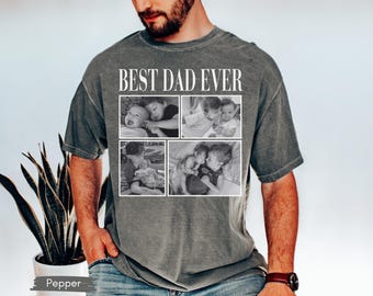Custom Photo Dad Shirt, Best Dad Ever Picture T-shirt, Personalized Father’s Day Gift, Birthday Gift For Dad, Dad Photo Shirt, Grandpa Gift