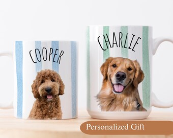 Custom Pet Photo Mug, Personalized Dog Picture Cup, Dog Lover Gift, Pet Photo Coffee Mug, Dog Mom Gift, Dog Dad Mug, Photo Keepsake Gift
