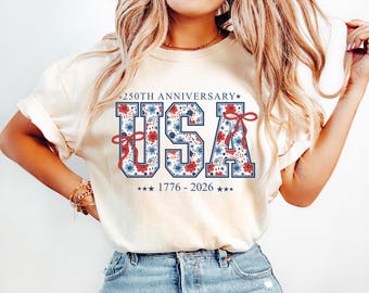 Comfort Colors® USA Shirt, Flower USA Shirt, United States Shirt, 4th of July Shirt, Floral Patriotic Shirt, USA Shirt, American Flag Shirt