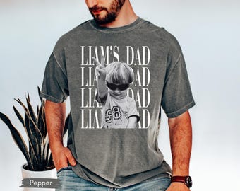 Custom Dad Vintage Photo Shirt, Personalized Fathers Day Shirt With Kids Photo, Funny Dad Shirt, Best Dad Ever Shirt, New Dad Gift