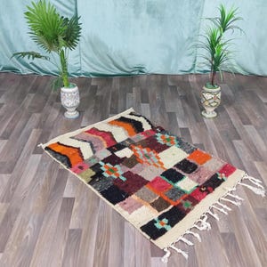 Colorful Moroccan Rug, Custom Fabulous Boujad Rug, Azilal rug, Moroccan Berber Rug - Traditional Moroccan Carpet