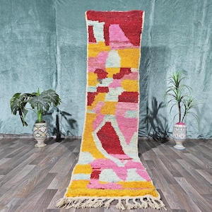 Beautiful Moroccan Custom Runner Rug, Berber Runner Rug, Bright Runner Rug, Personalized Runner Rug, Hallway Runner Rug, Moroccan Runner Rug