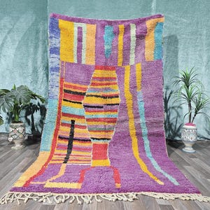 Amazinge Large Colorful Rug-Colorful Berber rug - Morrocan berber rug - Beni ourain rug- Moroccan area Colorful rug - Custom Colorful rug