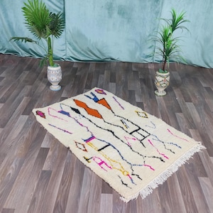 Custom Beber white rug, Beni ourain rug custom orders, All sizes Moroccan wool rug, Authentic Soft carpet