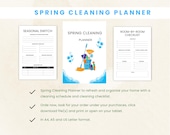 Spring Cleaning | Spring Cleaning Checklist | Cleaning Schedule | Cleaning Checklist | Cleaning Planner | Declutter | Household Planner