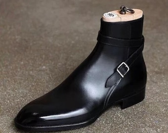 Men's Handmade Genuine Leather Shoes Decent Ankle Oxford Formal Dress Boots