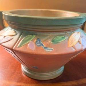 Roseville Pottery Futura Jardiniere Planter 616-7 Art Deco Unmarked ca. 1928
