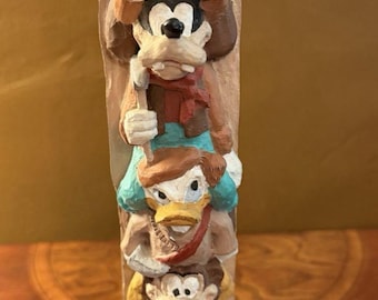 Disney Parks Wilderness Lodge  Mickey & Friends Totem Pole Resin Figurine 10.5"