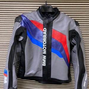 BMW Motorrad Motorbike Racing Leather Jacket-Cowhide Leather And Certified Protectors-Free Shipping