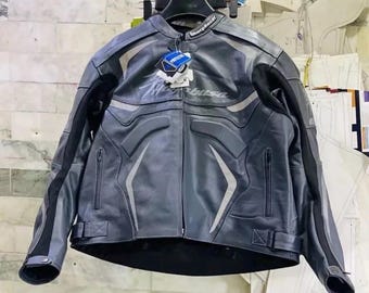 Suzuki Hayabusa Motorbike Racing Leather Jacket-Cowhide Leather And Certified Protectors-Free Shipping