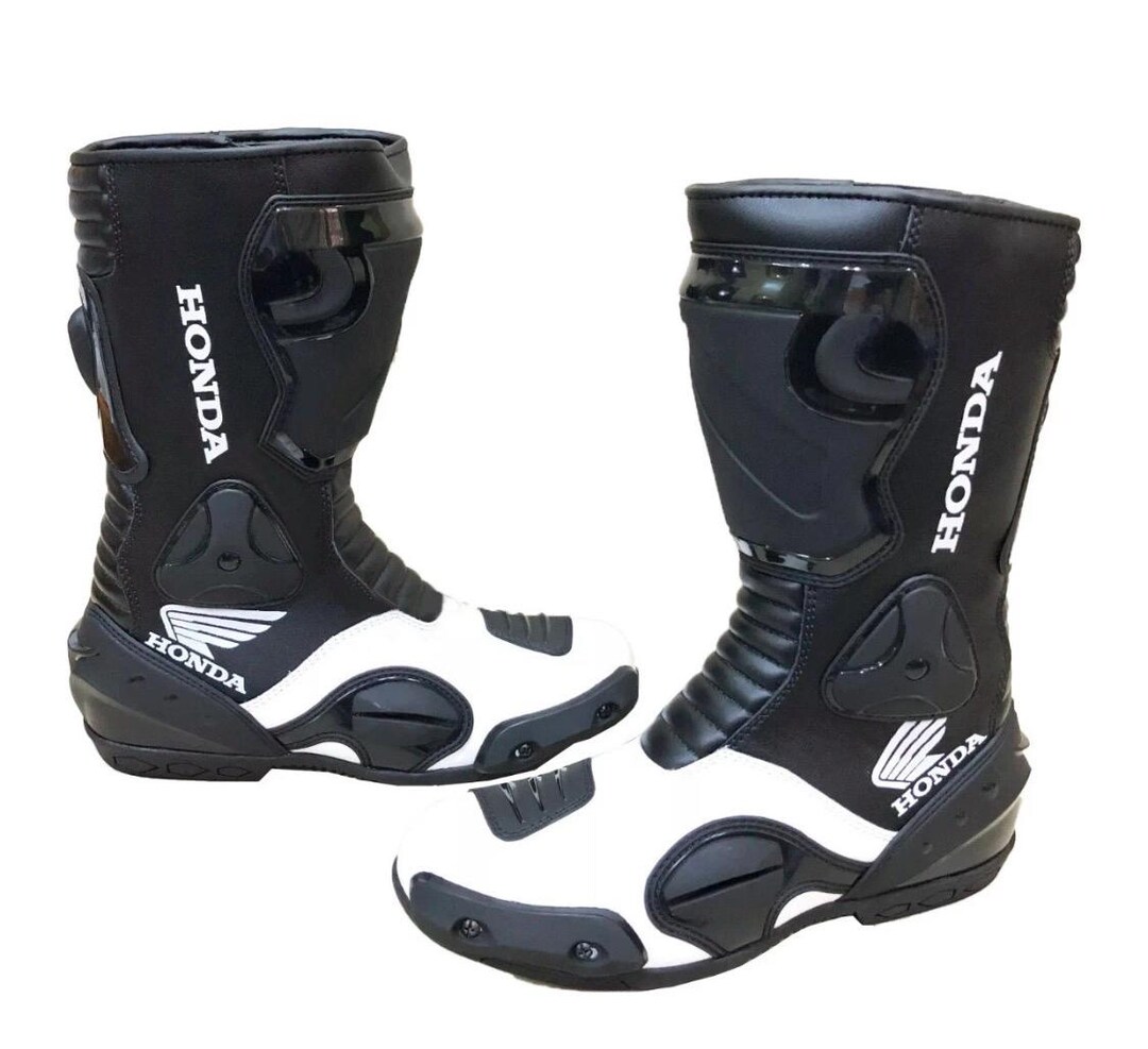 美品⭐️Honda Racing バイクブーツ✨防水仕様✨クラシカルでシックな逸品 Honda Motorbike Racing Leather Boots-cowhide Leather and Certified