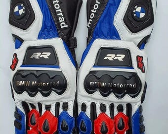 BMW Motorrad-Rennhandschuhe aus Leder