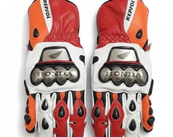 HONDA Motorrad Racing Handschuhe aus Leder