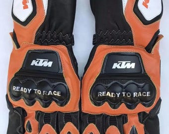 KTM Motorrad Rennlederhandschuhe