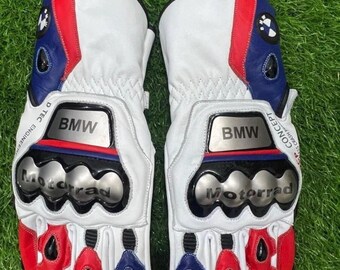 BMW Motorrad-Rennhandschuhe aus Leder