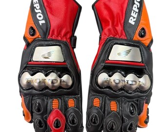 HONDA Motorrad Racing Handschuhe aus Leder