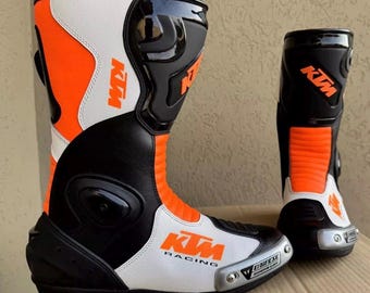 Botas de cuero para motociclistas KTM - Piel de vacuno y protectores certificados - Envío gratuito