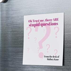 Writer Notes, Personalized Funny Insult Sticky Notes, Post-it® notes, "Oh Trust Me, There Are Stupid Questions," Prank Pads, Stationery